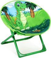 dinosaurus kindercampingstoel opvouwbare gewatteerde klapstoel kleine jongen peuter opvouwbare maanstoel voor strand tuin picknick kinderkamer groen