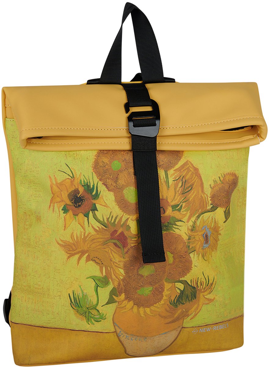 New Rebels Mart Art Los Angeles Zonnebloem Mini 7L Rugzak Rolltop Waterafstotend