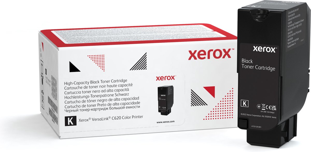 Xerox VersaLink C620 sort tonerkassett med høy kapasitet (20 000 sider)