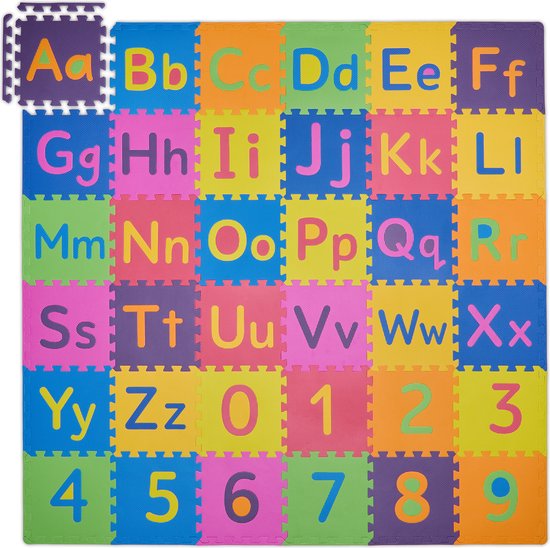 Puzzel speelmat letters en cijfers HIER kopen