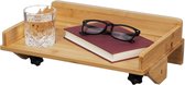 Table de chevet flottante avec pinces pour lit & lit mezzanine - Bamboe naturel - 115x36x24,5 cm Etagère de côté