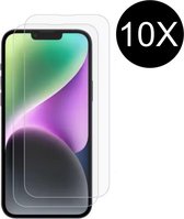 TG Techgrip - 10 Stuks Screenprotector Geschikt voor iPhone 15 Pro Max - 2.5 D 9H HD Diamond Glas Screen protector Tempered Glass Beschermglas geschikt voor iPhone 15Promax