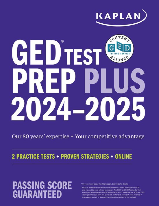 Kaplan Test Prep- GED Test Prep Plus 2024-2025: Includes a D ... - cover