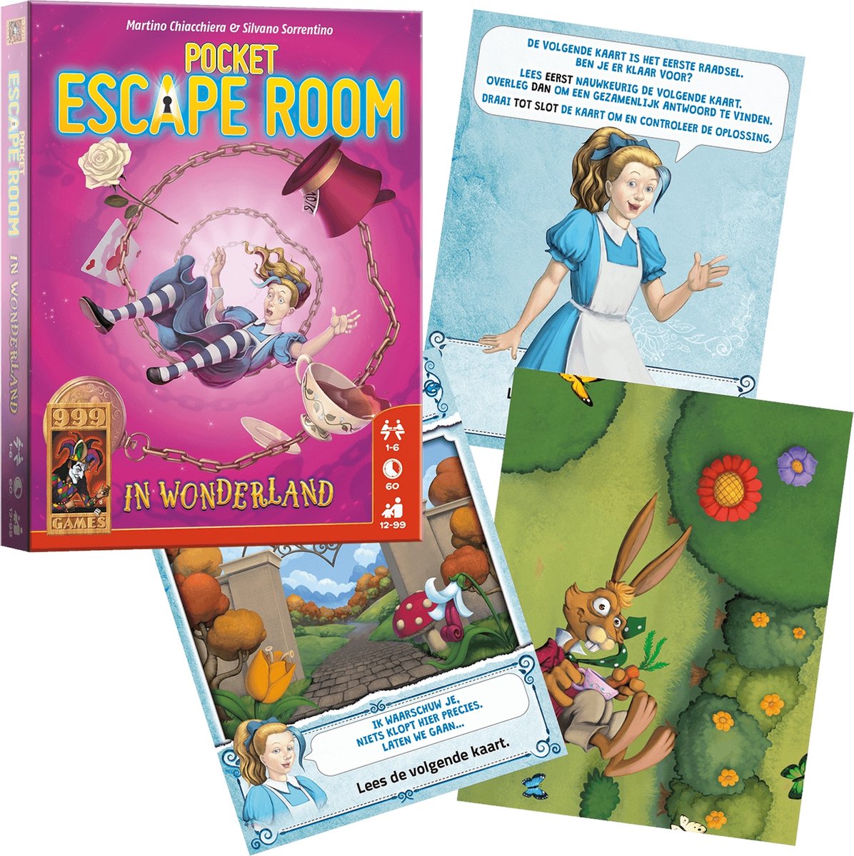 999 Games Pocket Escape Room: In Wonderland Kaartspel thumbnail 3