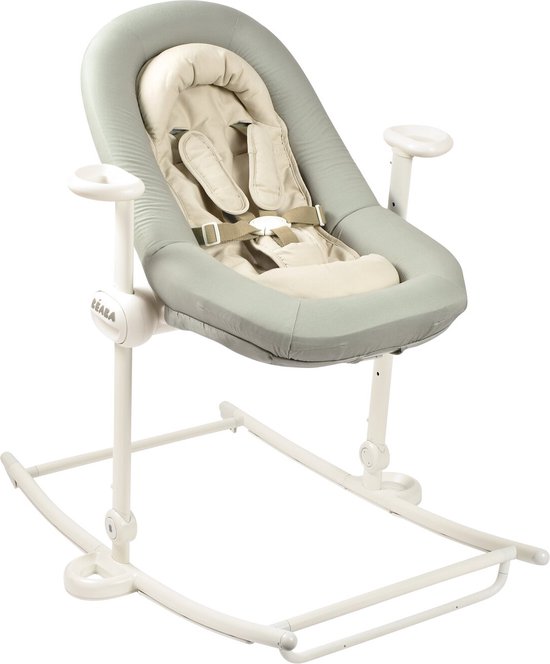 Béaba Sitter Relax Up & Down Plus - 4 Verstelbare Hoogtes - Tem 9 kg / 9 maanden - Inclusief Zitverkleiner - Seagrass - Wipstoel van Beaba — afbeelding 2