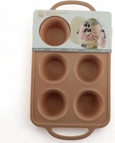Cupcake Muffin Siliconen Bakvorm met 6 vormpjes (Silicone 26,4x18,3x4cm)