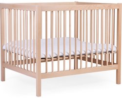 Childhome - Park PA97 + Wieltjes - Box - 95x75 cm - Hout - Naturel - Verstelbaar en Verplaatsbaar