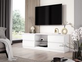 Meubel Square - TV meubel TOLUCA - Mat Wit - TV kast met 4 laden