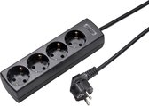 Martin Kaiser 4-Weg stopcontact zwart kabel 45 graden 1,5m - 1048ZL/15W/SW - E3H39