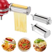 Accessoire de Roller -pâtes en acier inoxydable pour batteur sur socle Kitchenaid - Accessoires de pressage de nouilles spaghetti - Rouleau à pâtes coupe-lasagne