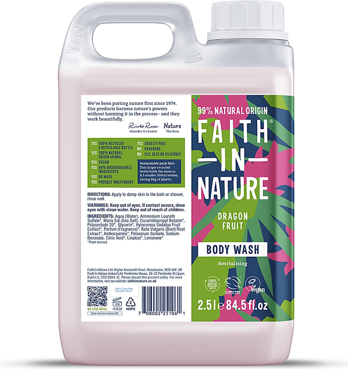 Goedkoopste Faith in Nature Dragon Fruit Douchegel 2.5L Grootverpakking
