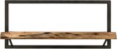 HSM Collection Wandplank Levels Live Edge - 70x32 cm - acacia/ijzer