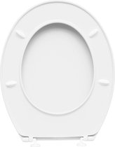 Wc-bril Palu - klassiek witte look - onderhoudsvriendelijk thermoplast - eenvoudig ontwerp past in elke badkamer, toiletbril, wc-deksel, 1076385