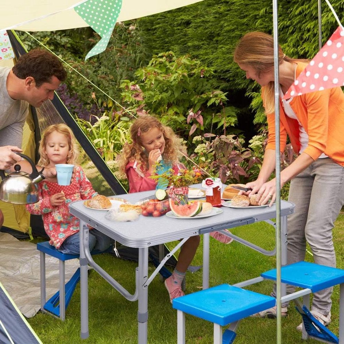 Opvouwbare Lichtgewicht Aluminium Campingtafel met Verstelbaar Tafelblad camping table