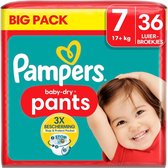Pampers Bébé Pants Bébé Dry Taille 7 Extra Large (17+ kg), Big Pack, 36 pantalons à couches