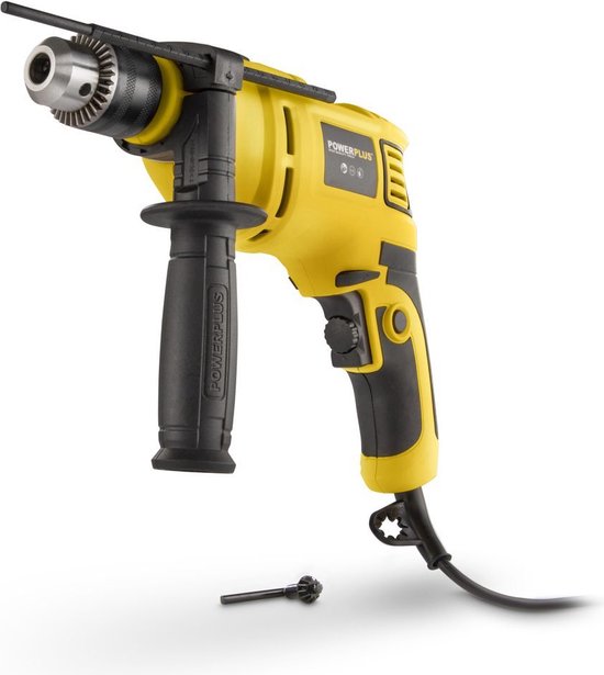 Powerplus Elektrische klopboormachine POWX0260 - 2 in 1: boren en hamerboren, 650 W boormachine, 28.65 Nm, Links en rechts schroeven