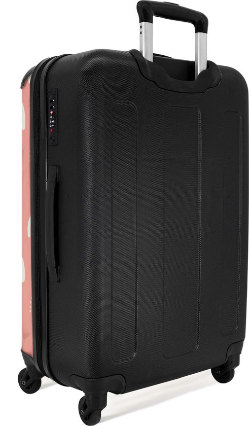 NoBoringSuitcases.com® - Grande valise enfant Arc-en-ciel - Cœurs - Motifs - Fille - Rose - Enfants - Bagage - Valise de voyage pour fille - Valise chariot - Valises 67cm