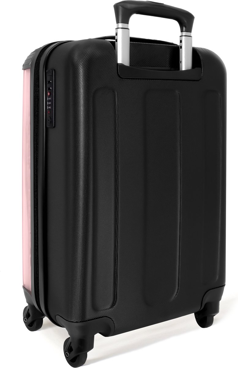 NoBoringSuitcases.com - Kinderkoffer roze - Past binnen 55x40x20 cm en 55x35x25 cm - Valies - Koffertas - Handbagage - Trolley op wieltjes - Carryon reisbagage - Reiskoffer met wielen - Rolkoffer flightbag - Kindertrolley meisje - Koffer kinderen – foto 3