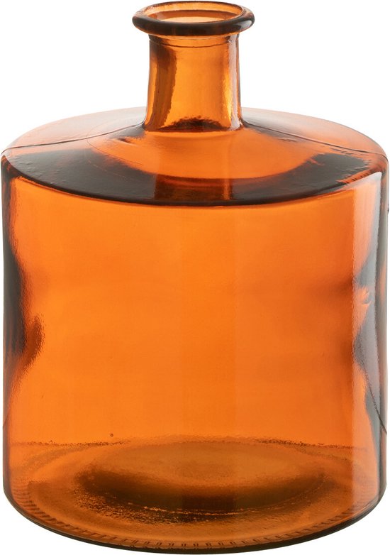 J-Line vaas Wijd -glas - orange- small