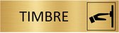 CombiCraft Aluminium Deurbord goudkleurig in het Spaans 'TIMBRE'