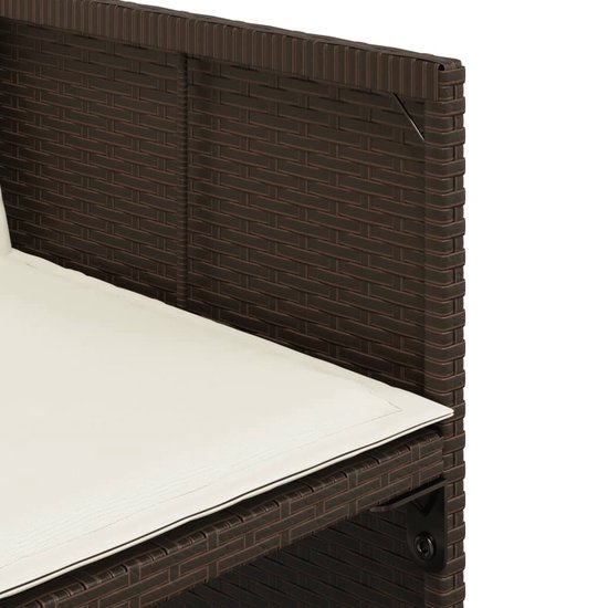vidaXL - Tuinstoelen - 4 - st - met - kussens - poly - rattan - bruin