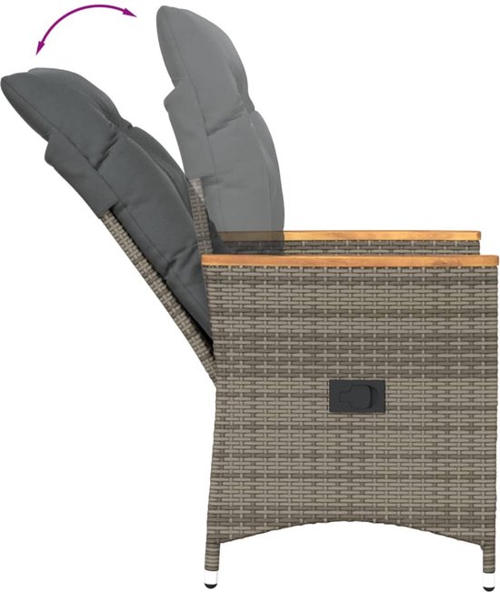 vidaXL-Tuinstoel-verstelbaar-met-kussens-poly-rattan-grijs