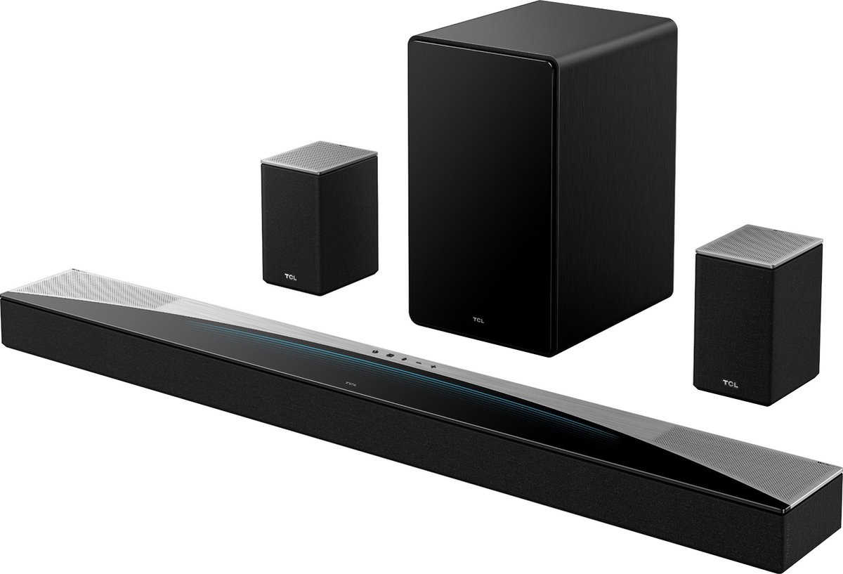 TCL Q85H - 7.1.4 Dolby Atmos/DTS:X Soundbar met draadloze subwoofer en achterluidsprekers - TCL - €399,00