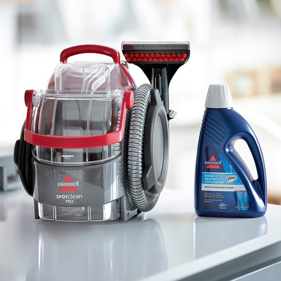 BISSELL SpotClean Pro Draagbare Vlekkenreiniger - Professionele Reiniging met 750W Motor - Tapijtreiniger voor Bank, Auto & Matras - Carpet Cleaner Apparaat - XL Tankcapaciteit - Reinigingsmachine - Zetelreiniger - 1558N