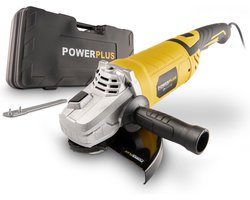 Powerplus elektrische haakse slijper POWX0618 - 2500W slijpmachine - slijpschijf 230mm ᴓ, compacte power tool