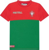 Portugal Voetbalshirt Kids - Maat 140 - Sportshirt Kinderen - Rood