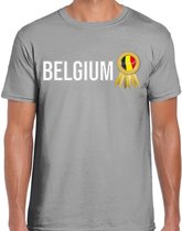 Bellatio Decorations Verkleed shirt voor heren - Belgium - grijs - supporter - themafeest - Belgie XXL