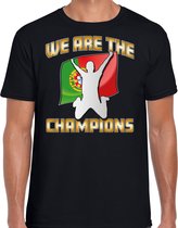 Bellatio Decorations Verkleed shirt voor heren - Portugal - zwart - voetbal supporter - themafeest XXL