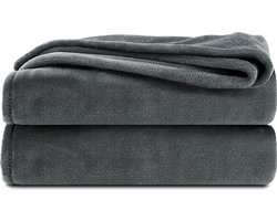 Komfortec Fleece Deken - Met kasjmier gevoel - Plaid - Fleece Plaid - Fleece Dekens - Fleece Deken 240x220 cm – Super Zacht – Antraciet Komfortec Fleece Deken - Met kasjmier gevoel - Plaid - Fleece Plaid - Fleece Dekens - Fleece Deken 240x220 cm – Super Zacht – Antraciet