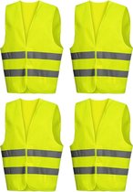 Doodadeals® - 4x Veiligheidshesje voor Volwassenen – Veiligheidsvest – Auto – Gele Hesjes