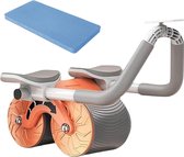 Rouleau Abdominal à rebond automatique avec Double roue et genouillère pour exercices abdominaux roue ab