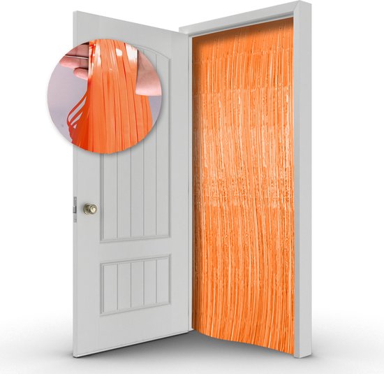 LUQ - Oranje Deurgordijn Versiering EK WK Koningsdag Feest Versiering Voetbal Deur Folie Gordijn 100*200 Cm