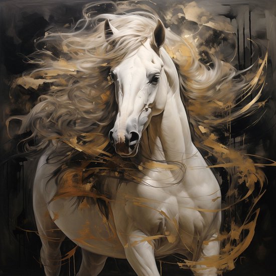 Glasschilderij 80x80x0.4 Beautiful horse