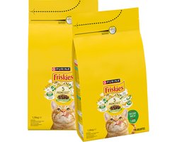 Friskies droogvoer voor katten - konijn, kip & groenten - 2 x 1500g