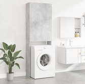 LBB Wasmachine ombouw - Kast - Opbouwmeubel - Verhoger - Wasmachine meubel - Opbergkast - Hout - Betongrijs