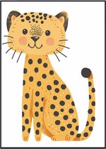 No Filter kinderkamer poster - Safari - Luipaard - Babykamer decoratie - 21x30 cm - A4 formaat - 1 stuks