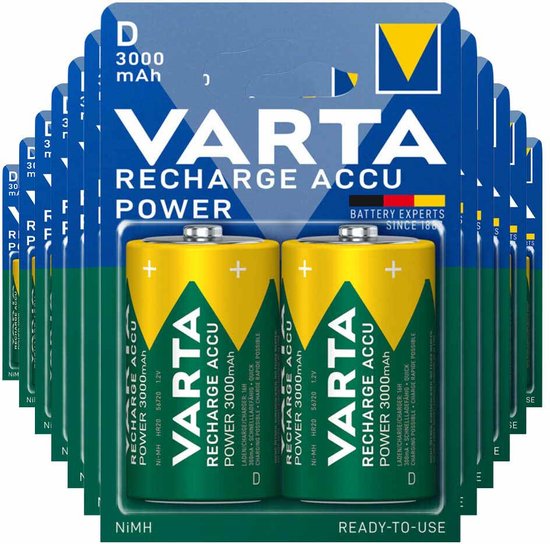 Varta Recharge Accu Power Oplaadbare Batterijen AAA 800mAh 4 stuks