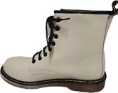 SALINYANG WHITE PU VETERBOOTS IN DR MARTENS STYLE SIZE 40
