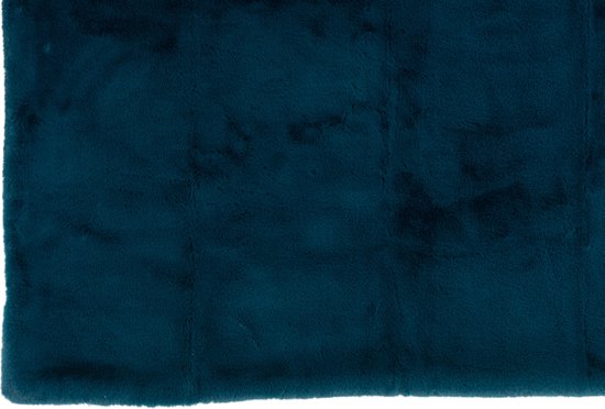 J-Line Plaid Cutie - Fleece Deken – Polyester – 180x130 cm – Petrolblauw