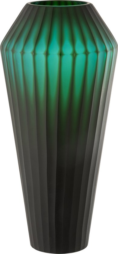 J-Line vaas Elisa - glas - groen - large - 43.00 cm hoog