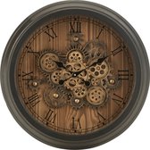 J-line horloge Ronde Chiffres Romains - métal - noir - Ø 58 cm