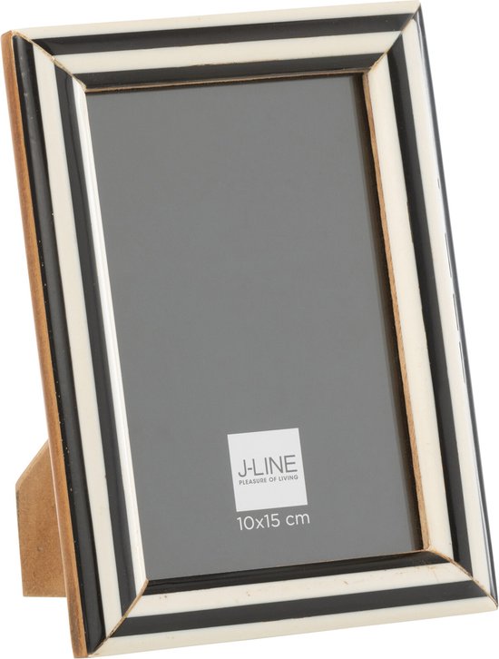 J-Line fotolijst - fotokader - hout - zwart/wit - small