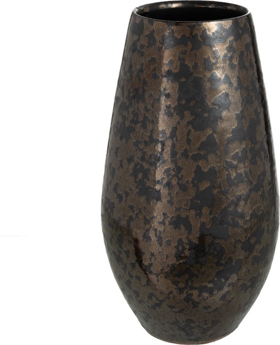 J-Line Vase Antique Smokey Ceramique Noir Small
