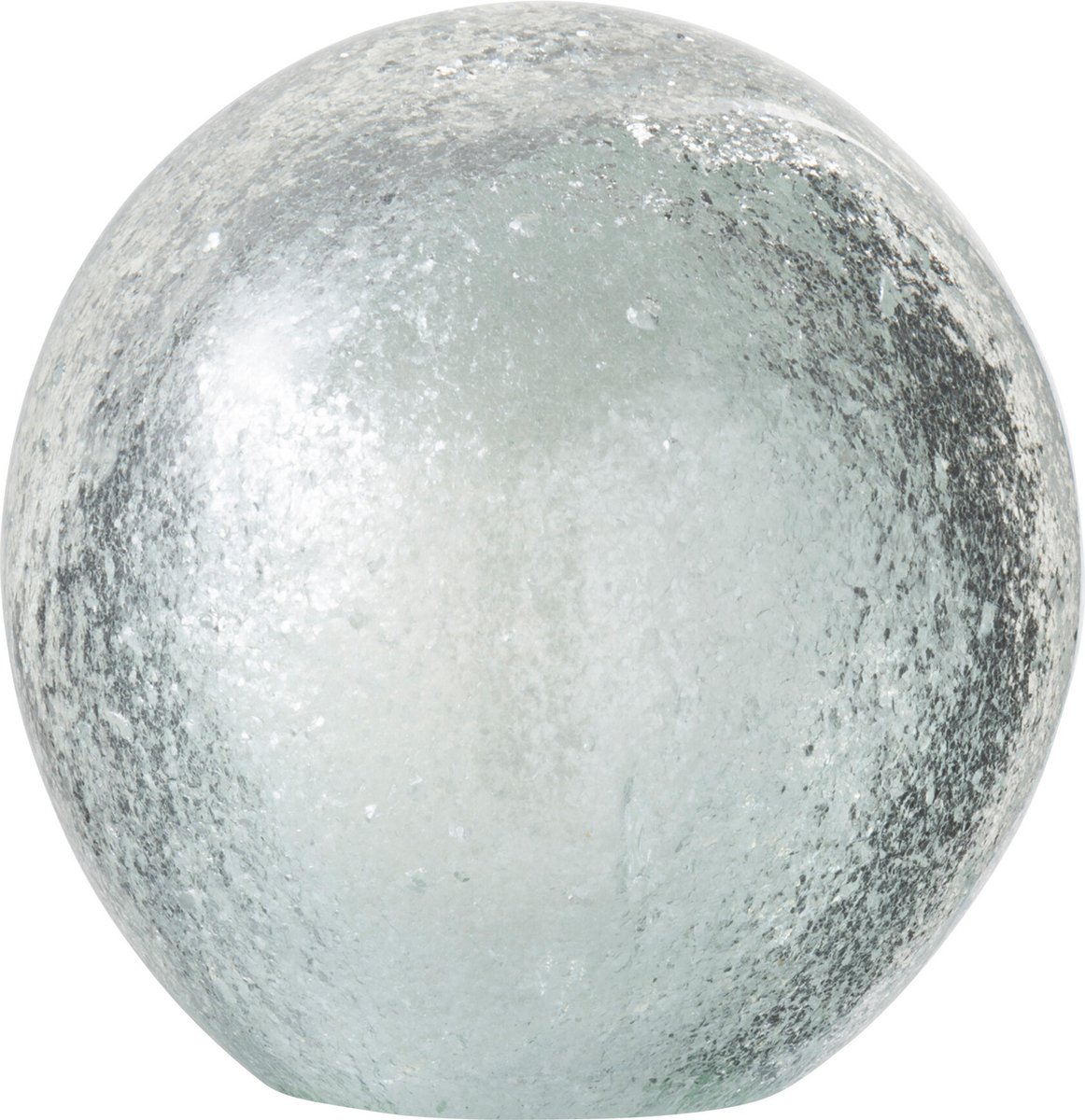 presse-papier Vlokken - glas - zilver/transparant - large