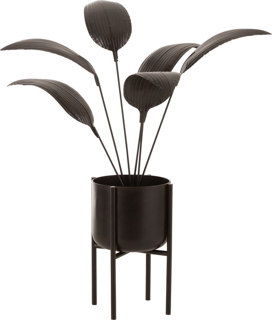 J-Line plante décorative - métal - marron foncé - large