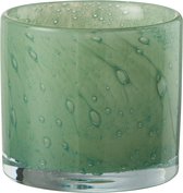 J-Line theelichthouder Jade - glas - groen - small
